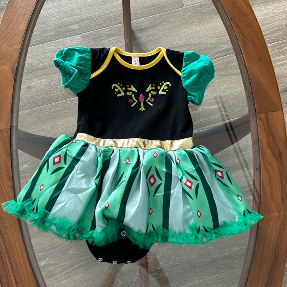 Green and Black Kids Costume Dress